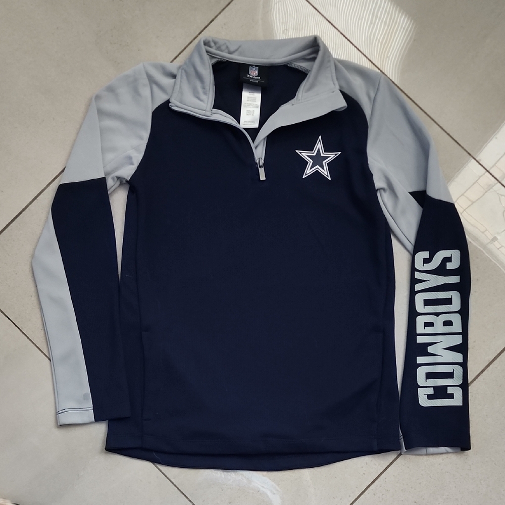 NFL Cowboys Kids' Navy and Light Gray Sweatshirt